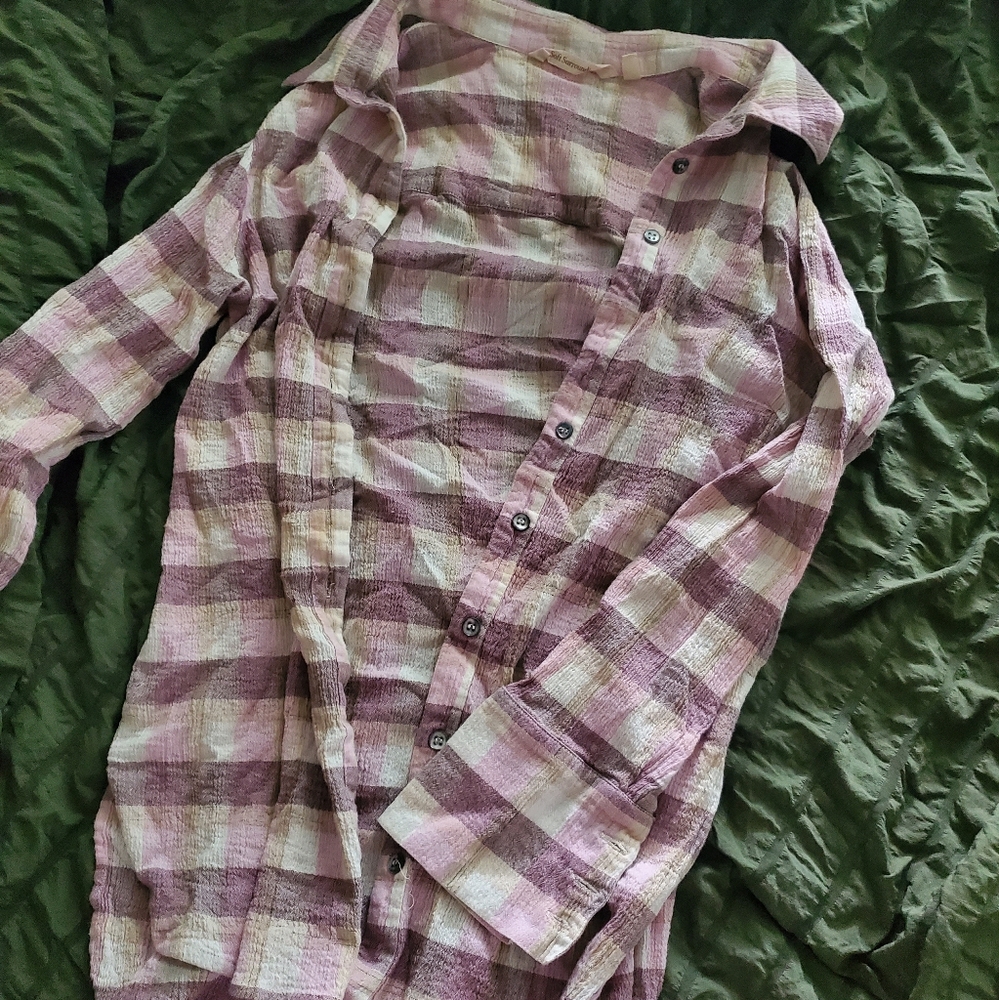 SOLD💗SOFT SURROUNDINGS PLAID BUTTON DOWN, M💗